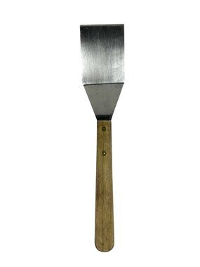 Vintage Stainless Steel Spatula Wood Handle Large 15" Long, Pre-Owned
